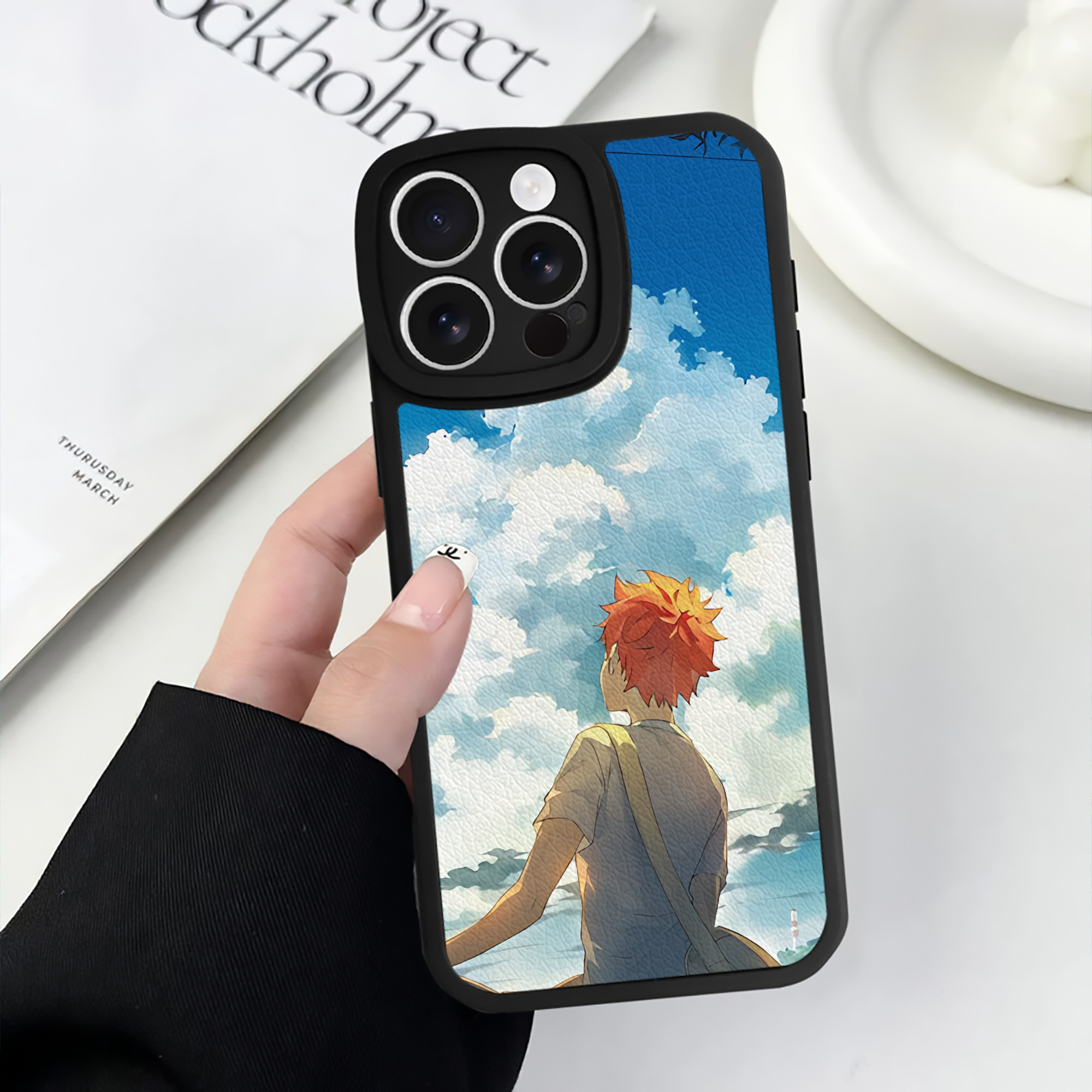 （画像用） ハイキュー!! Haikyu!! 【iPhone 16シリーズ対応】シリコンスマホケース（レザー調） 材質：シリコン